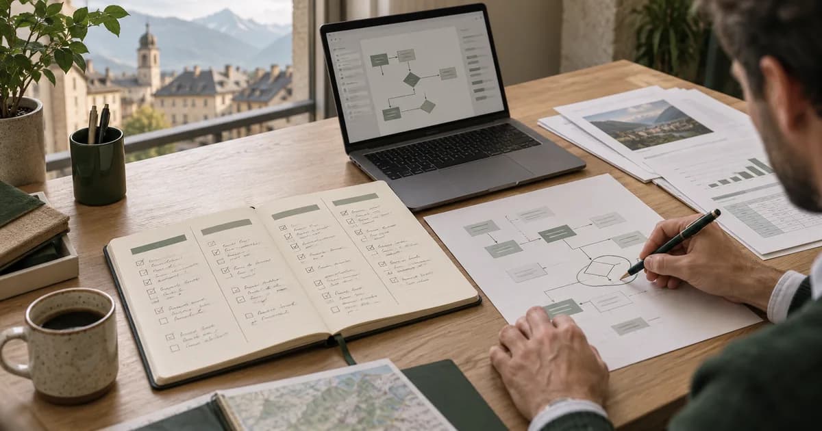 Illustration d’une checklist de processus et de documents pour préparer un audit IA entreprise à Chambéry en Savoie