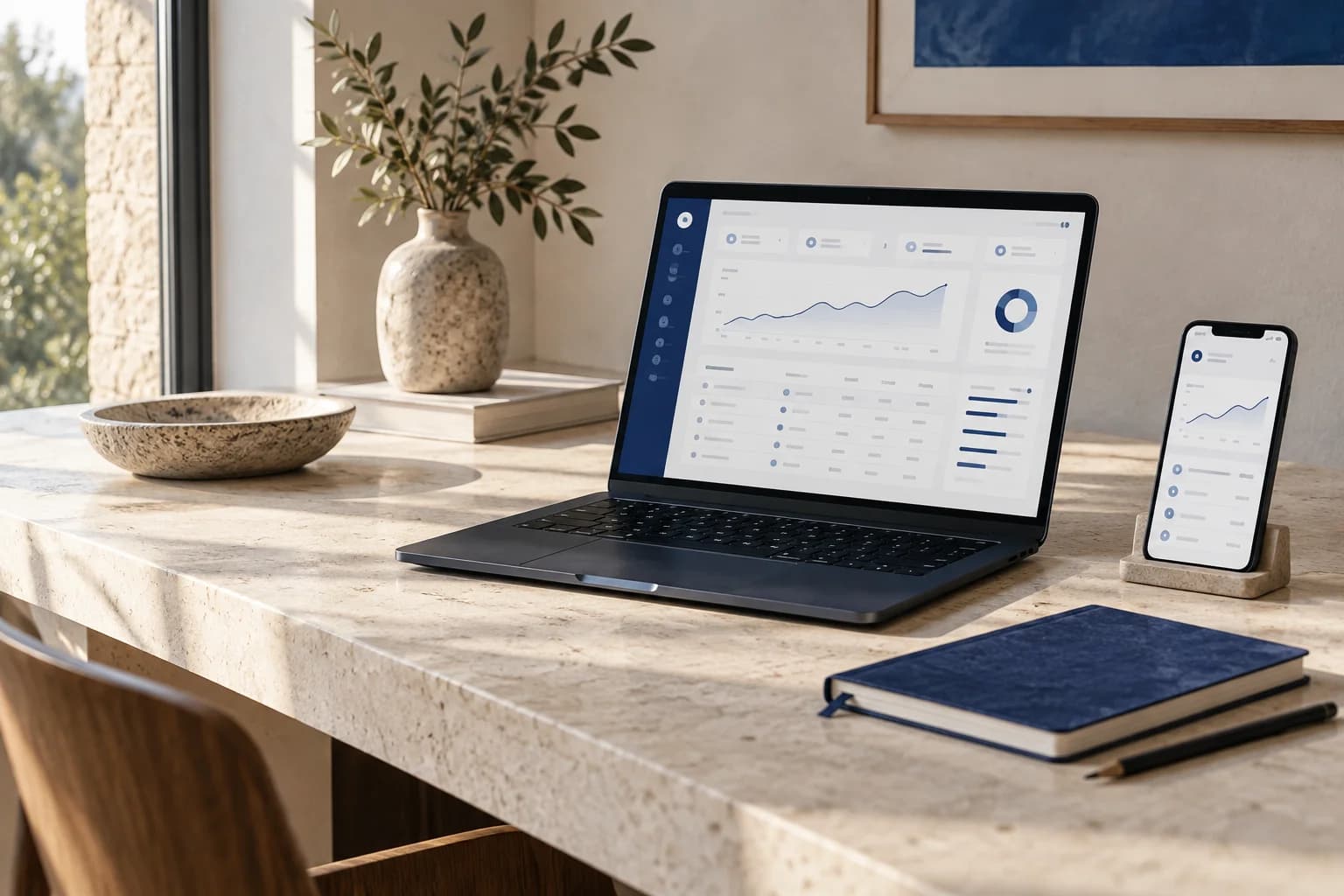 Développement d’application web et SaaS à Chambéry : interface métier sur ordinateur et mobile